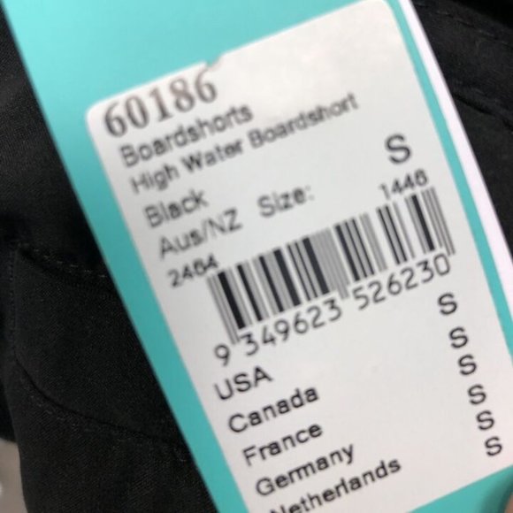 Seafolly Womens High Pull On Water Board Shorts Black Size Small - Picture 3 of 3